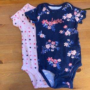 9 month girls Carter’s onesies.